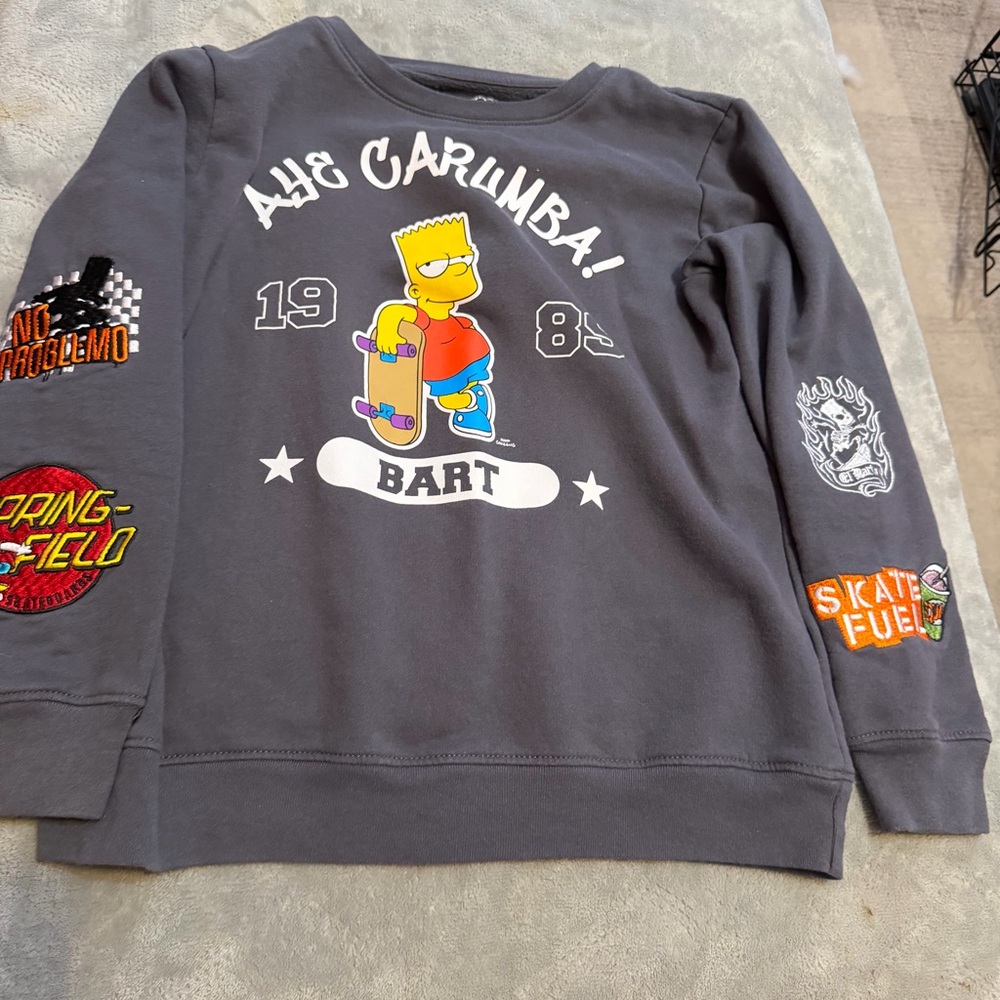Freeze Kids' Gray Bart Simpson Skate Graphic‎ Sweatshirt